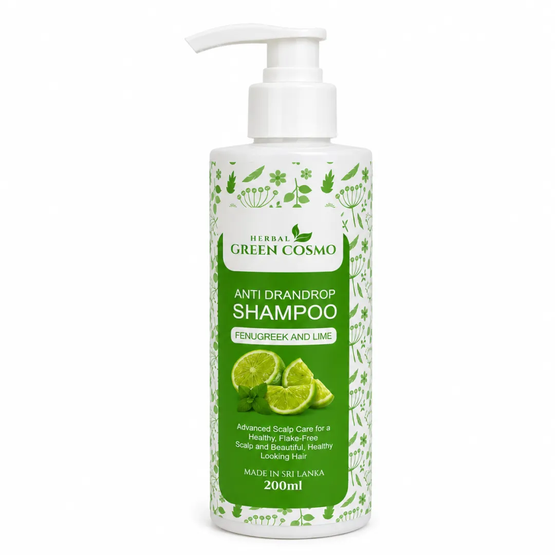 Anti Drandrop Shampoo Fenugreek And Lime Green Cosmo Herbal