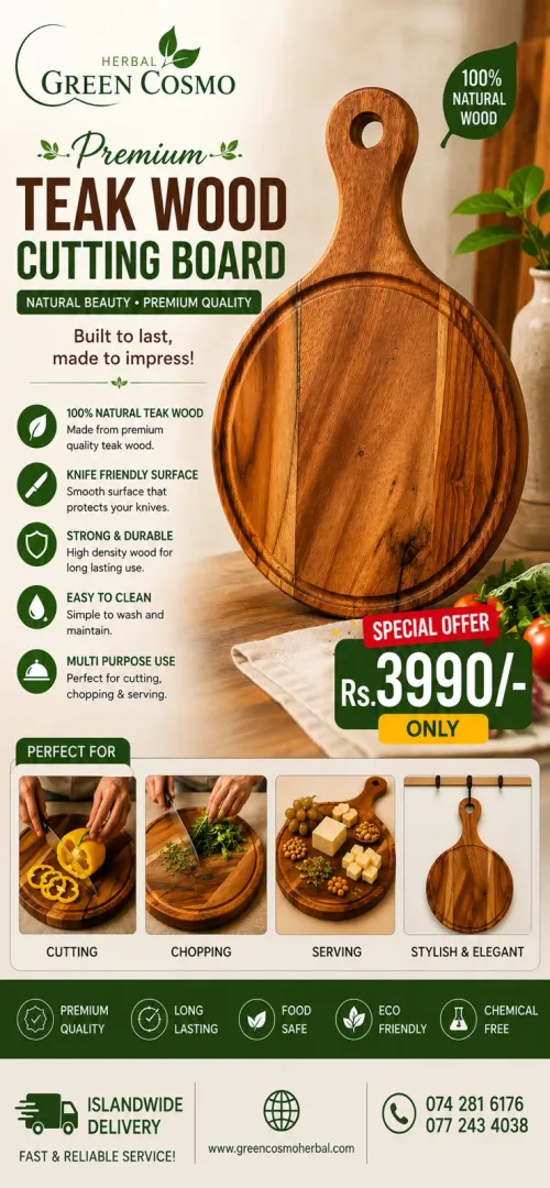 PREMIUM TEAK WOOD CUTTING BOARD